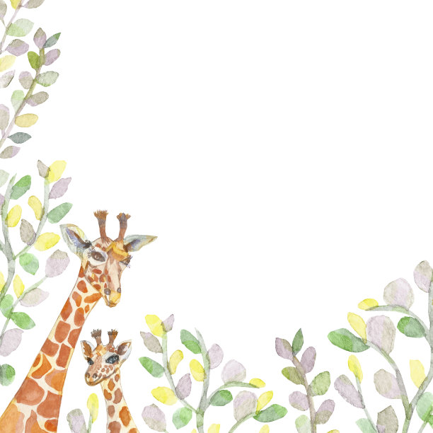 长颈鹿在一些绿树前的特写，看着摄像机好像在说你在看我?为文本留出空间。图片下载