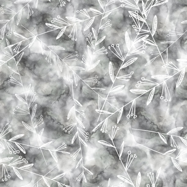 水彩背景上的花卉无缝图案。图片下载