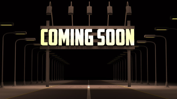 即将到来的道路标志3d渲染图片下载