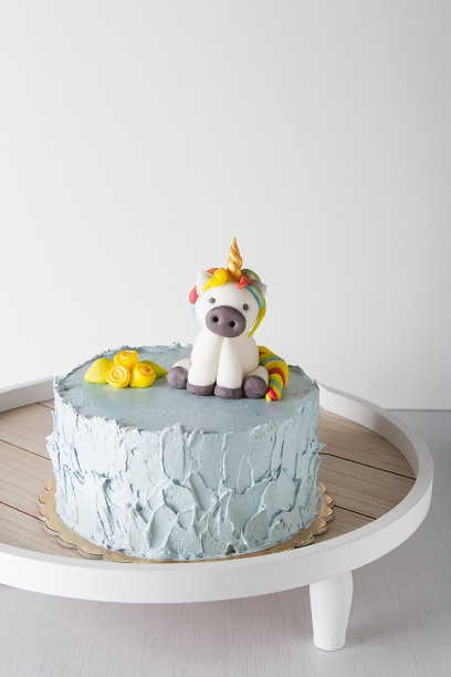 孩子们的生日蛋糕。孩子的节日。图片下载