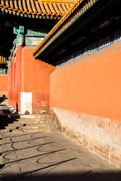 紫禁城的城墙和阴影图片下载