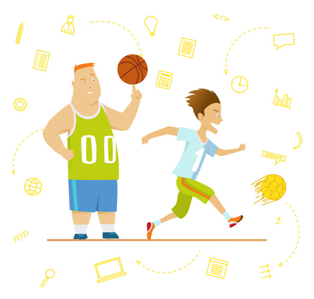 学校的孩子们。儿童运动，包括足球，篮球。图片下载