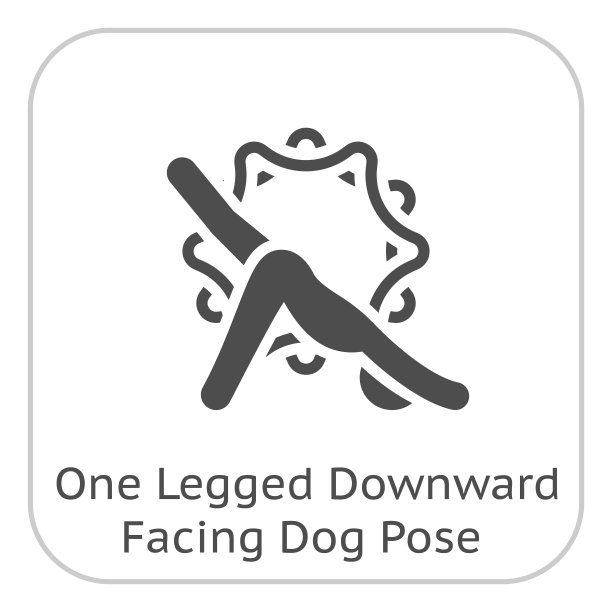 瑜伽向下狗的姿势图标。平面设计孤立的插图。图片下载