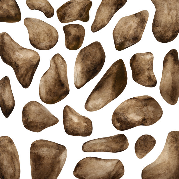 水彩背景与石头图片下载