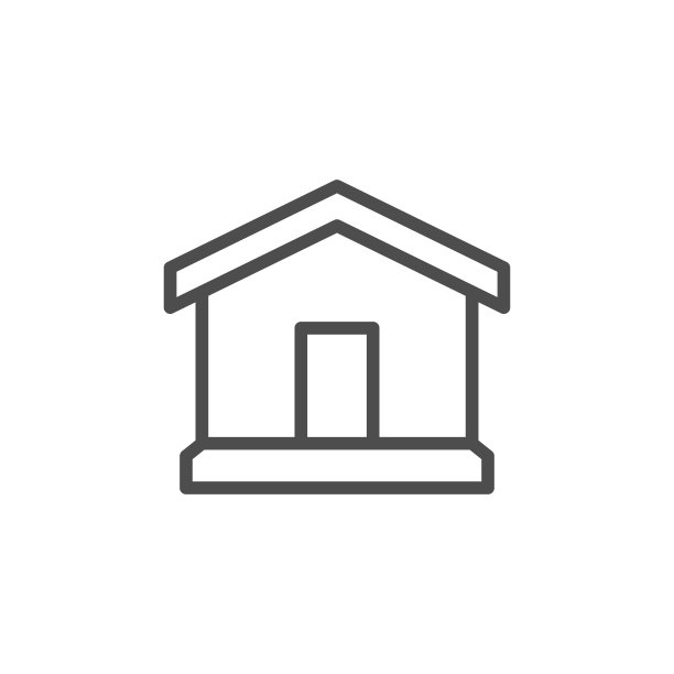 房屋线条图标图片下载