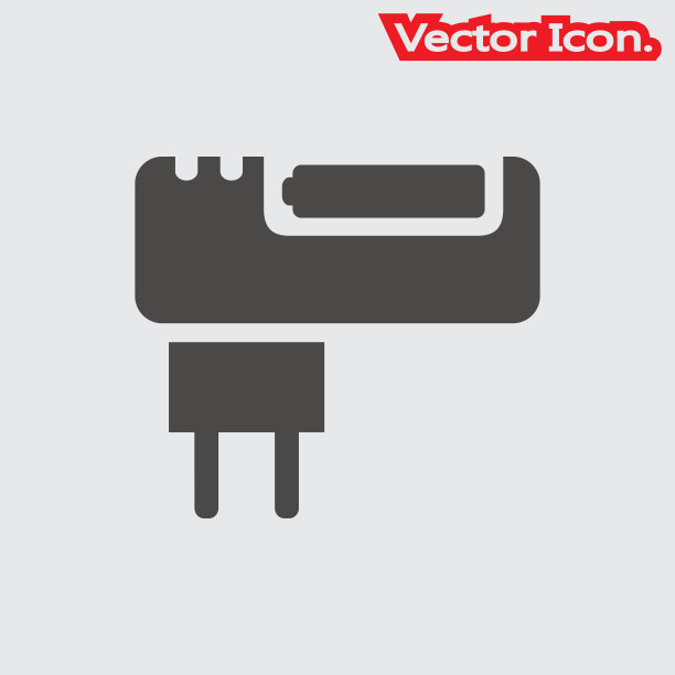 电池充电器图标隔离标志符号和扁平风格的应用程序，网页和数字设计。图片下载