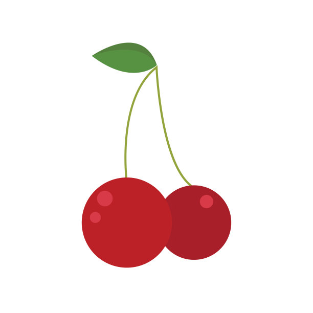 樱桃图标在白色背景的图形和网页设计，现代简单的矢量标志。网络的概念。时髦的符号为网站设计网页按钮或移动应用程序。图片下载
