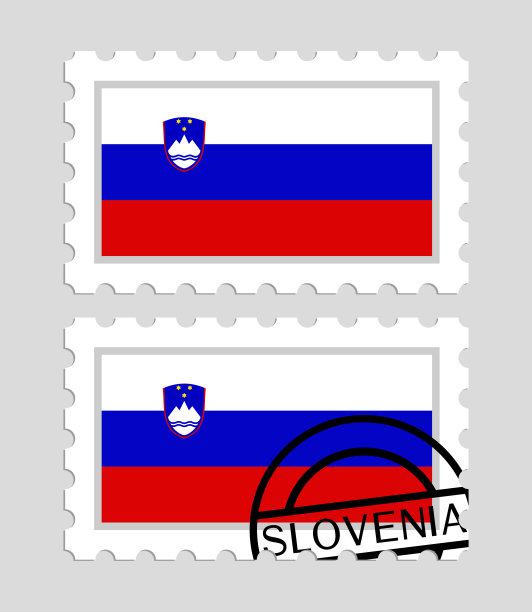 斯洛文尼亚国旗在邮票上图片下载