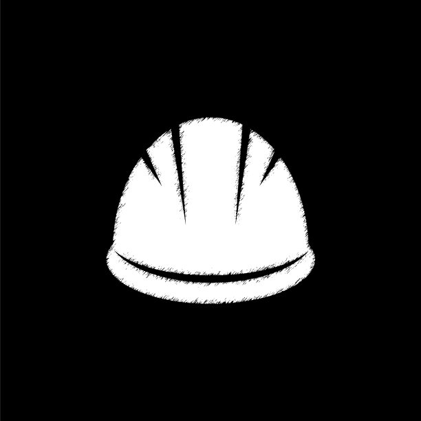 安全帽-白色矢量图标图片下载