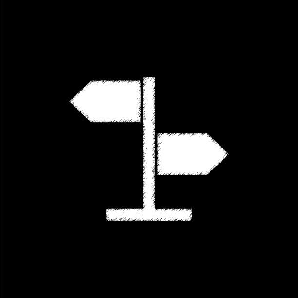 方向符号-白色矢量图标图片下载