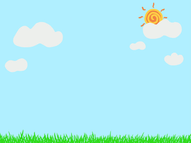 草，云，太阳图片下载