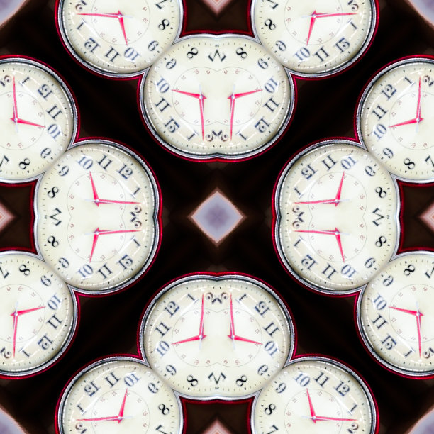 与时钟齿轮无缝图案。抽象的纹理或墙纸设计。复古和复古的背景。图片说明，平面设计。图片下载