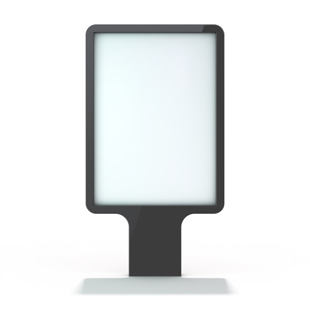 模拟。户外广告空白广告牌、公共信息板。3 d图片下载