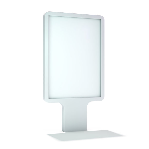 模拟。户外广告空白广告牌、公共信息板。3 d图片下载