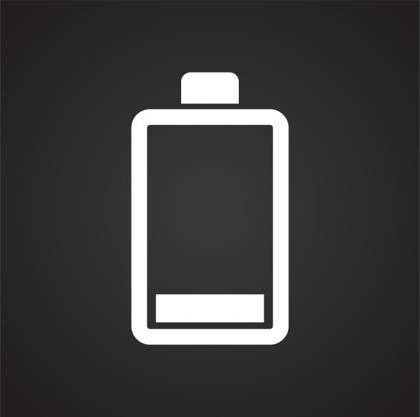 电池图标黑色背景的图形和网页设计，现代简单的矢量标志。网络的概念。时髦的符号为网站设计网页按钮或移动应用程序。图片下载