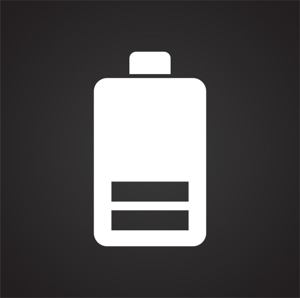 电池图标黑色背景的图形和网页设计，现代简单的矢量标志。网络的概念。时髦的符号为网站设计网页按钮或移动应用程序。图片下载