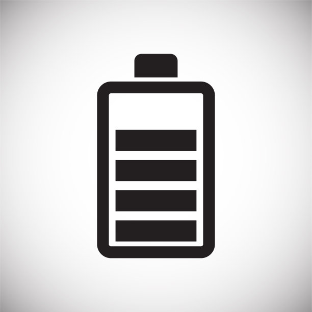 电池图标白色背景的图形和网页设计，现代简单的矢量标志。网络的概念。时髦的符号为网站设计网页按钮或移动应用程序。图片下载