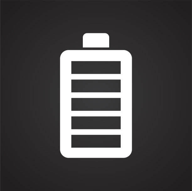 电池图标黑色背景的图形和网页设计，现代简单的矢量标志。网络的概念。时髦的符号为网站设计网页按钮或移动应用程序。图片下载