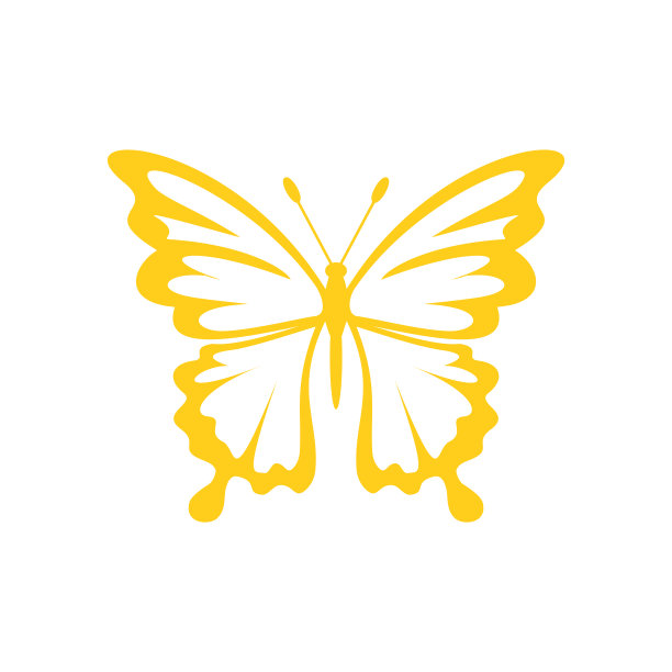 白色背景上的蝴蝶图标用于图形和网页设计，现代简单的矢量标志。网络的概念。时髦的符号为网站设计网页按钮或移动应用程序。图片下载