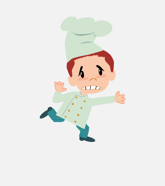 厨师跑警觉。图片下载