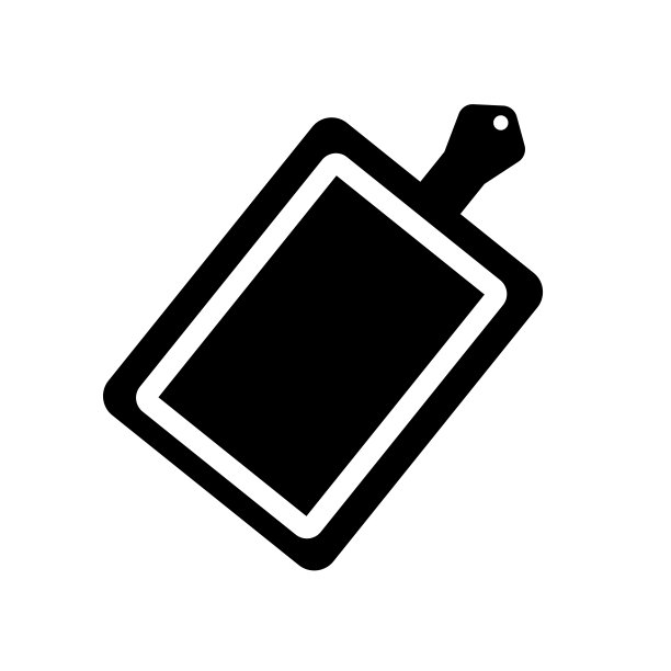 菜板图标。时尚的砧板标志概念从厨房集合的白色背景图片下载