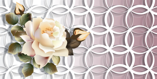 3d壁纸，黄玫瑰戒指的背景图片下载