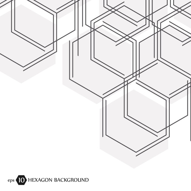 六角形几何背景。向量连接的线和社会网络。您的设计和文本的业务演示。最小的图形概念。Eps 10股票矢量插图。图片下载
