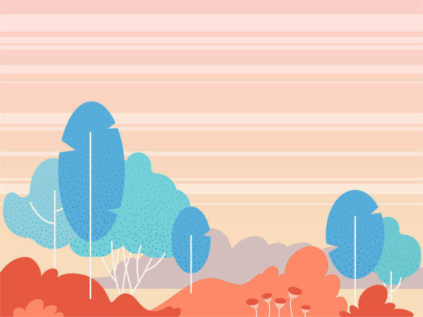 幻想景观平面插图背景。平面设计模板。孤立的向量。图片下载