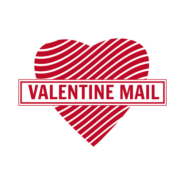 集情人节浪漫爱情邮资邮票明信片、请柬设计。心形邮票及明信片插图邮票。向量,模板,孤立图片下载