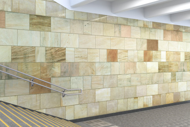 空白的地下墙模型图片下载