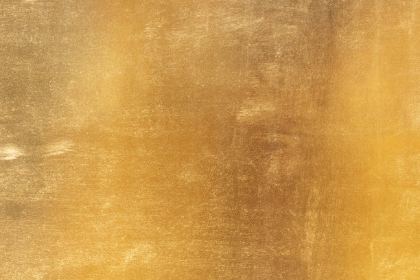闪亮的黄色叶子金色金属纹理和背景图片下载