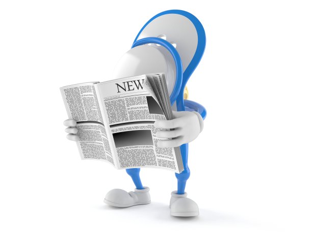 婴儿哑巴读报纸图片下载