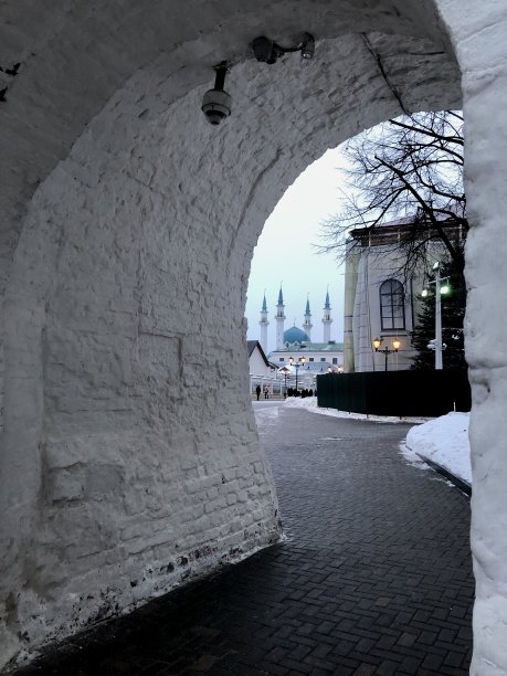 库尔谢里夫清真寺，喀山克里姆林宫，俄罗斯图片下载