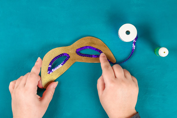 Diy化妆舞会面具狂欢节，油腻星期二。图片下载