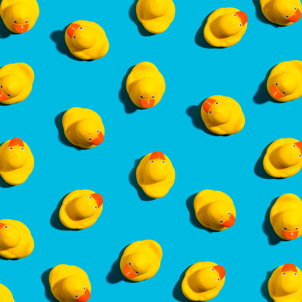 收集黄色的橡皮鸭图片下载