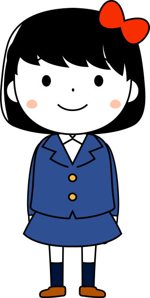 一个可爱的短发女学生表达情感图片下载