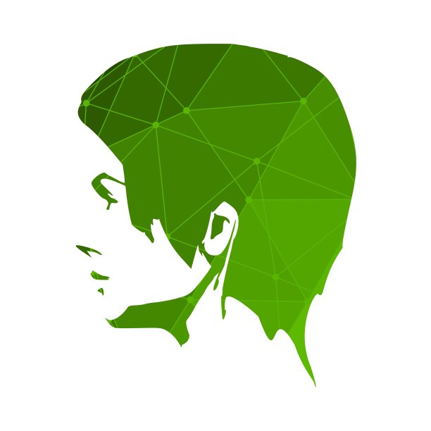 一个女性头部的剪影。图片下载