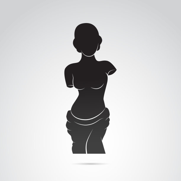 古希腊雕塑矢量图标。图片下载