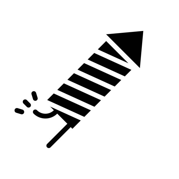 鞭炮向量，中国农历新年线风格的图标图片下载