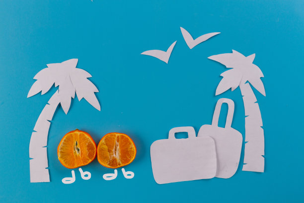 海滩上有个手提箱。飞机图片下载