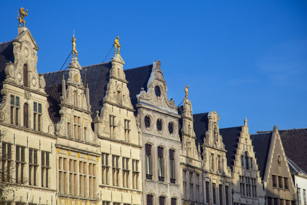 古老的比利时房屋图片下载