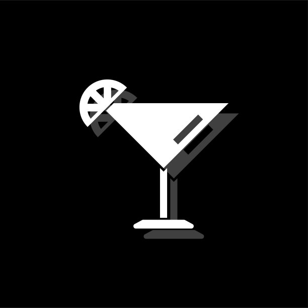 扁平风格鸡尾酒图标图片下载