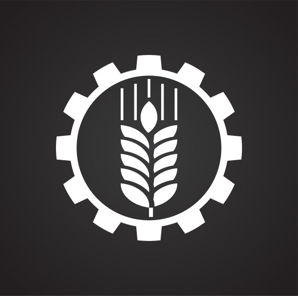 谷物图标黑色背景的图形和网页设计，现代简单的矢量标志。网络的概念。时髦的符号为网站设计网页按钮或移动应用程序。图片下载