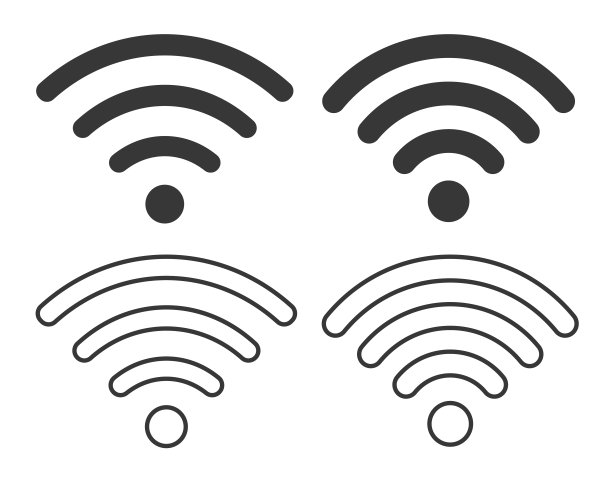 无线和wifi图标，矢量插图图片下载
