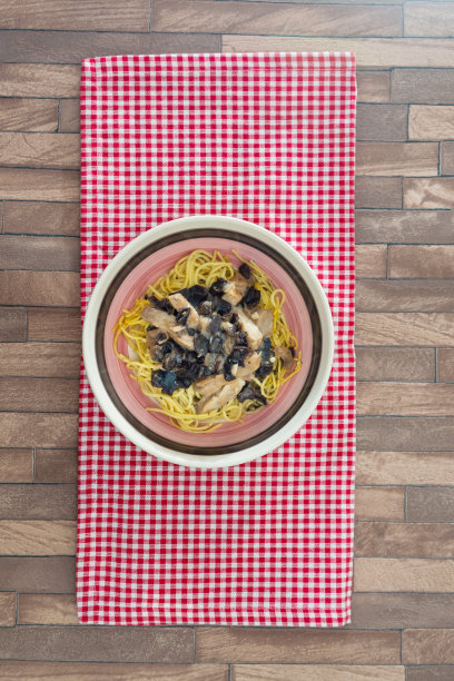 亚洲香菜鸡香菇面图片下载