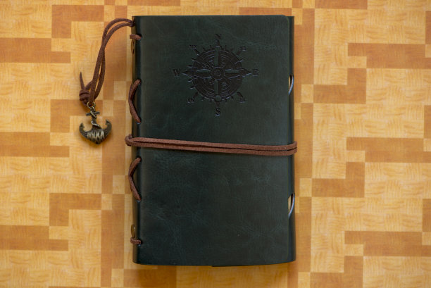 一本带指南针的旧笔记本升起来了图片下载