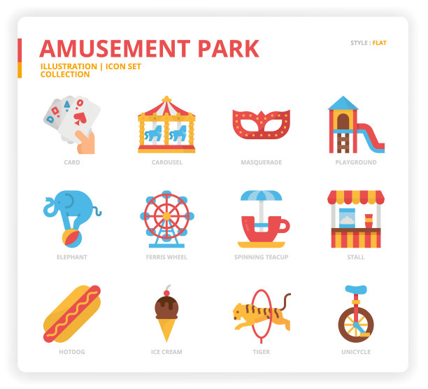 游乐园图标集图片下载