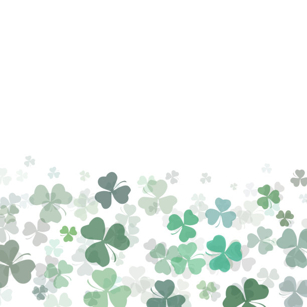 圣帕特里克节背景有三叶草，爱尔兰节日的象征图片下载