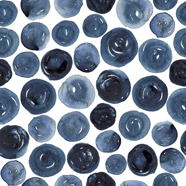 海军蓝水彩斑点。全是手绘印花。图片下载