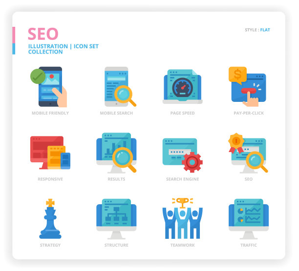 SEO图标集图片下载